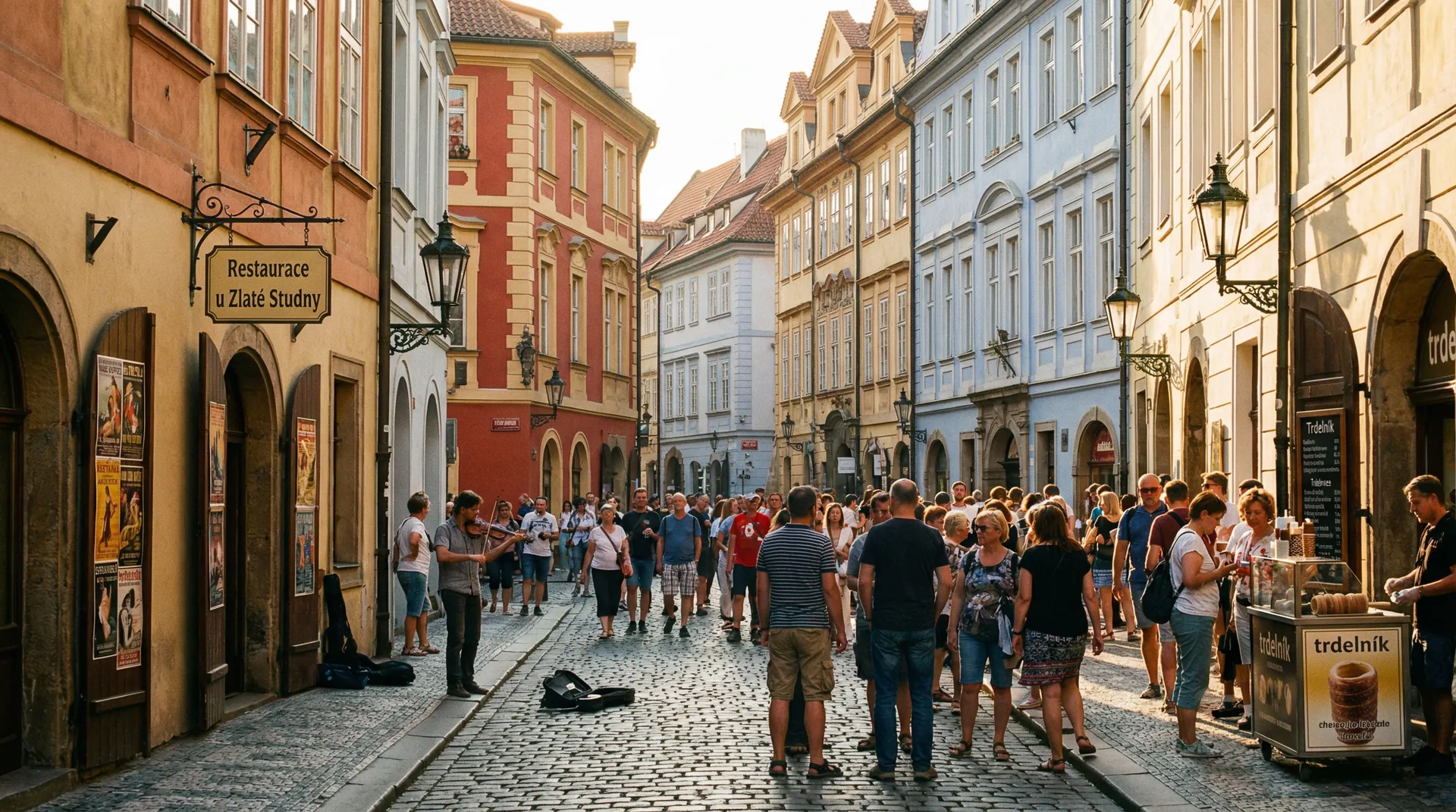 布拉格小城区街头音乐家表演 - 捷克街头 街头记录